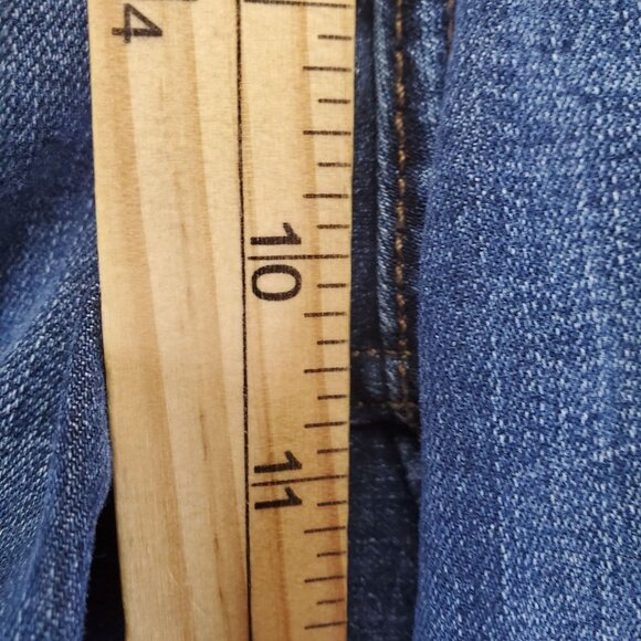 Lee Shorts Womens Size 14 Blue Bermuda Mid Rise Regular Fit Stretch Denim - Picture 6 of 12